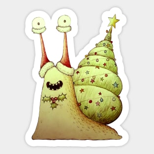 Christmas snail Sticker